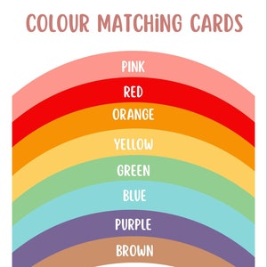 Cartões de correspondência de cores