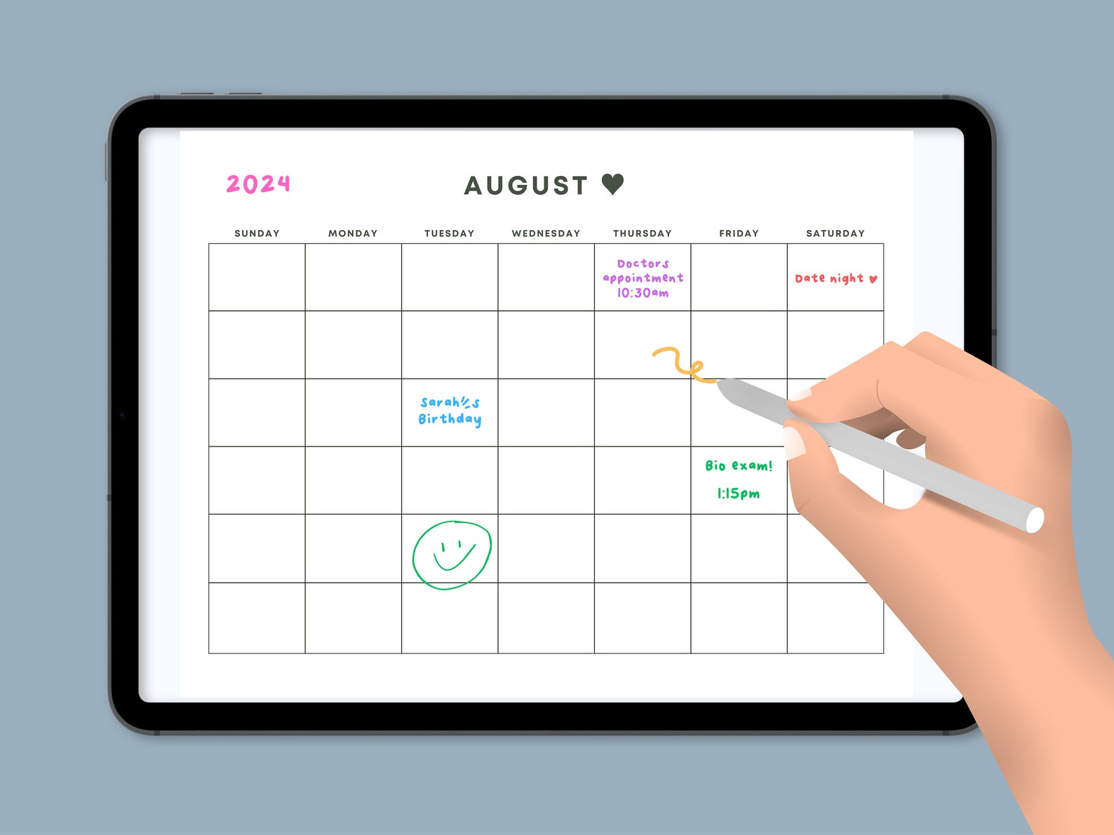 Printable Blank Calendar, A4, Landscape, Digital, Horizontal Printable ...