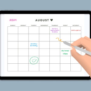 Printable Blank Calendar, A4, Landscape, Digital, Horizontal Printable ...