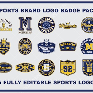 Lot de logos de marque de sport, emblème de club de sport, création de logo de football, insigne de baseball, insigne d'équipe de hockey, modèles d'insigne de logo d'équipe sportive