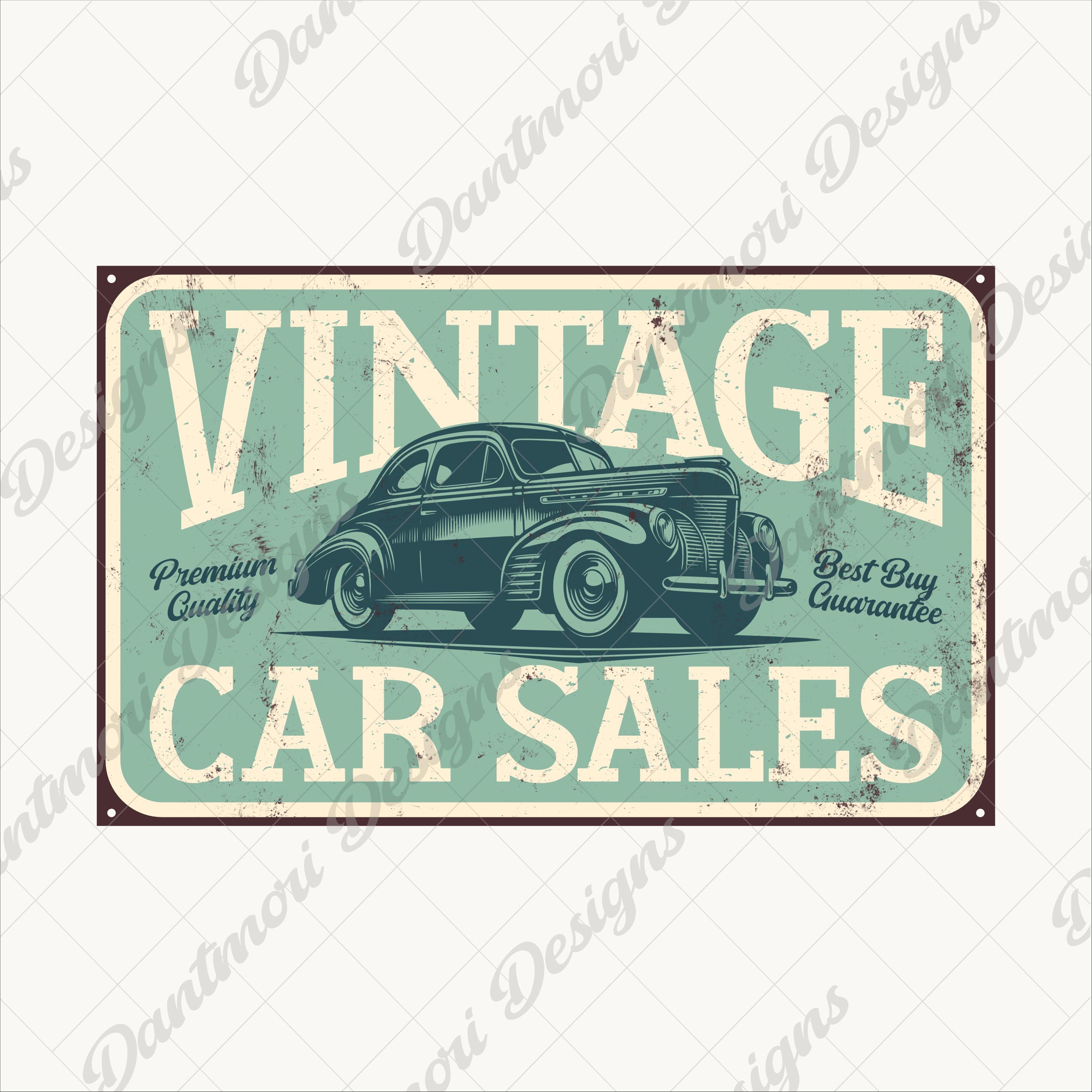 Vintage Garage Signs: Retro Automotive Advertising Art (PNG, SVG