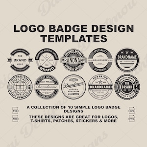 Vintage Round Badge Logo Bundle: Editable Vector Stamp Set (SVG, PNG, JPG)
