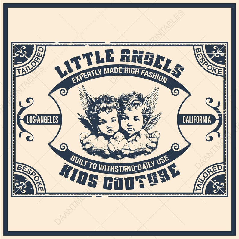 Vintage Clothing Label Bundle: Editable Retro Logo Designs (digital ...