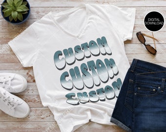 Diseño de camiseta con cita personalizada, cita con texto ondulado retro, cita con fuente Groovy personalizada, cita con texto deformado personalizado en camiseta, cita personalizada PNG, SVG.