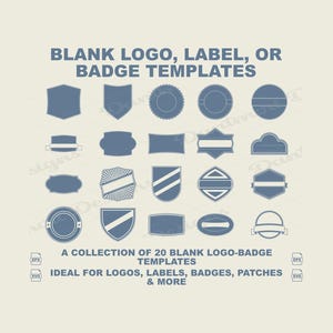 Blank Logo Templates Bundle: DIY Badge & Patch Designs (SVG, EPS Digital Download)
