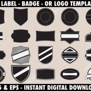 Logo-Vorlagen-Bundle, Abzeichen Form SVG, leeres Logo-Vorlagen-Bundle, Patch-Vorlage, Camp-Abzeichen-Vorlagen, SVG-Label, Logo-Abzeichen-Sammlung.