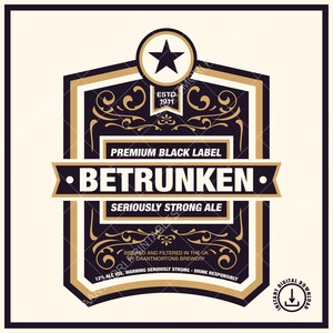Vintage Beer Bottle Label Templates: Editable Text Lager Logos (SVG ...