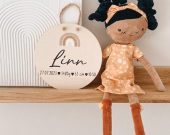 Personalisiertes Geburtsschild aus Holz | personalisiertes Geschenk zur Geburt | Geschenkidee zur Geburt | Geburtsschild | personalisiert