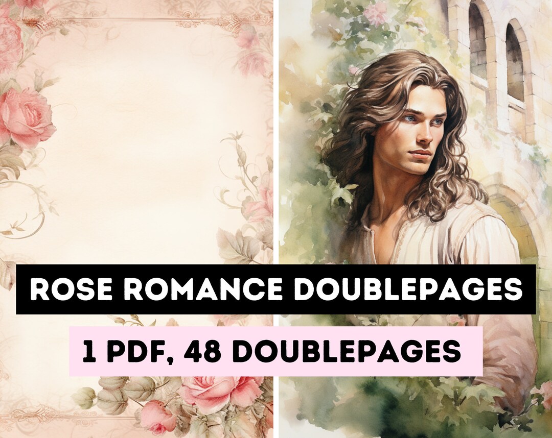 Rose Romance Junkjournal Pages Wild Rose Journal Pages Pink Etsy