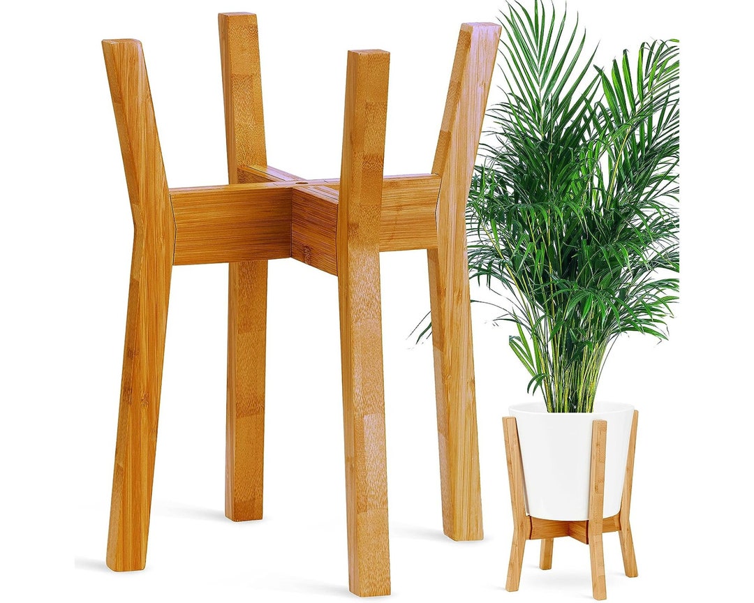 Wooden Handmade Footed Planter Single Pot Standplant Stools Etsy