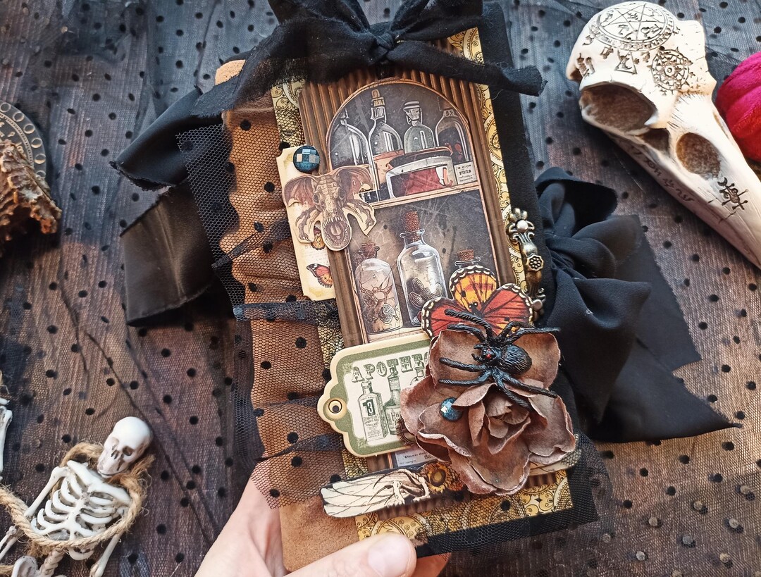 Cabinet of Curiosities Junk Journal Handmade Dark Academia Oddities ...