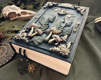 Diario Grimorio de Bruja del Bosque, Hecho a Mano, Libro de Hechizos de Brujería Gótica Grande, 8 x 6 pulgadas, 600 Páginas