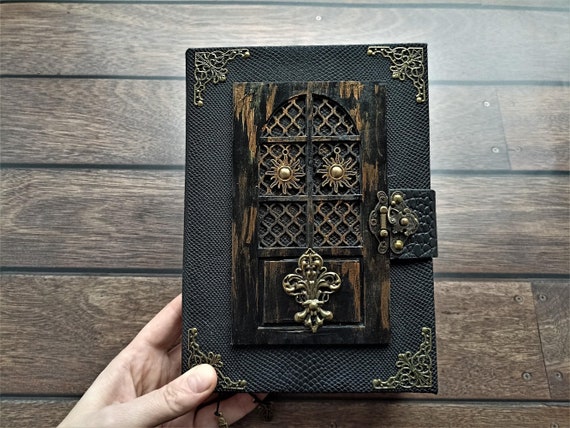 Witch Grimoire Journal: Handmade Gothic Notebook with Lock, Aged Pages