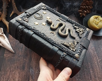 XL Wicca Grimoire Journal Handmade Large Witch Book of Shadow Blank 8x6in 600 Pages