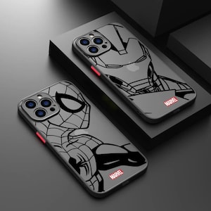 SuperHero Cartoon Matte iPhone Case Phone Cover for iPhone 15 14 13 12 11 Pro Max 13 12 Mini XR X 7 8 SE Silicone Soft Apple Phone Cover