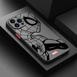 Super-héros dessin animé mat étui pour iPhone pour iPhone 15 14 13 12 11 Pro Max 13 12 Mini XR X 7 8 SE Silicone souple Apple housse de téléphone 1