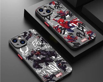 Coque pour iPhone, film de dessin animé, super-héros, housse de téléphone pour iPhone 15 14 13 12 11 Pro Max 13 12 Mini XR X 7 8 SE, coque de téléphone Apple souple en silicone