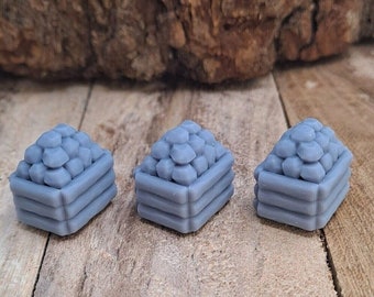Game token, token, game, board, board games, tokens, rpg, coal, unpainted, chest, coal chest, gray, grey, mine, resin, DnD, D&D, terrain