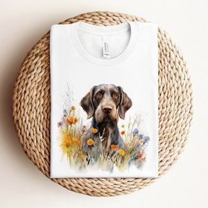 German Wirehaired Pointer Clipart Pack, Watercolor GWP JPG Images ...