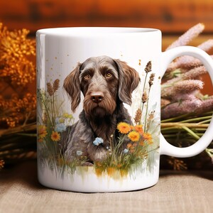 German Wirehaired Pointer Clipart Pack, Watercolor GWP JPG Images ...