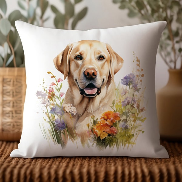 Labrador Retriever Pillow Cover | Pet Home Decor Gift Ideas | Dog Mom Gift | Cute Dog Throw Pillow Case | Dog Lover Gift