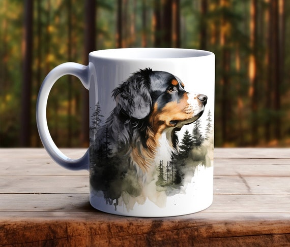 Watercolor Bernese Mountain Dog Mug 11oz Ceramic Dog Lover Coffee Mug Dog Dad Gift Dog Mom Gift Floral Dog Mug Etsy Canada