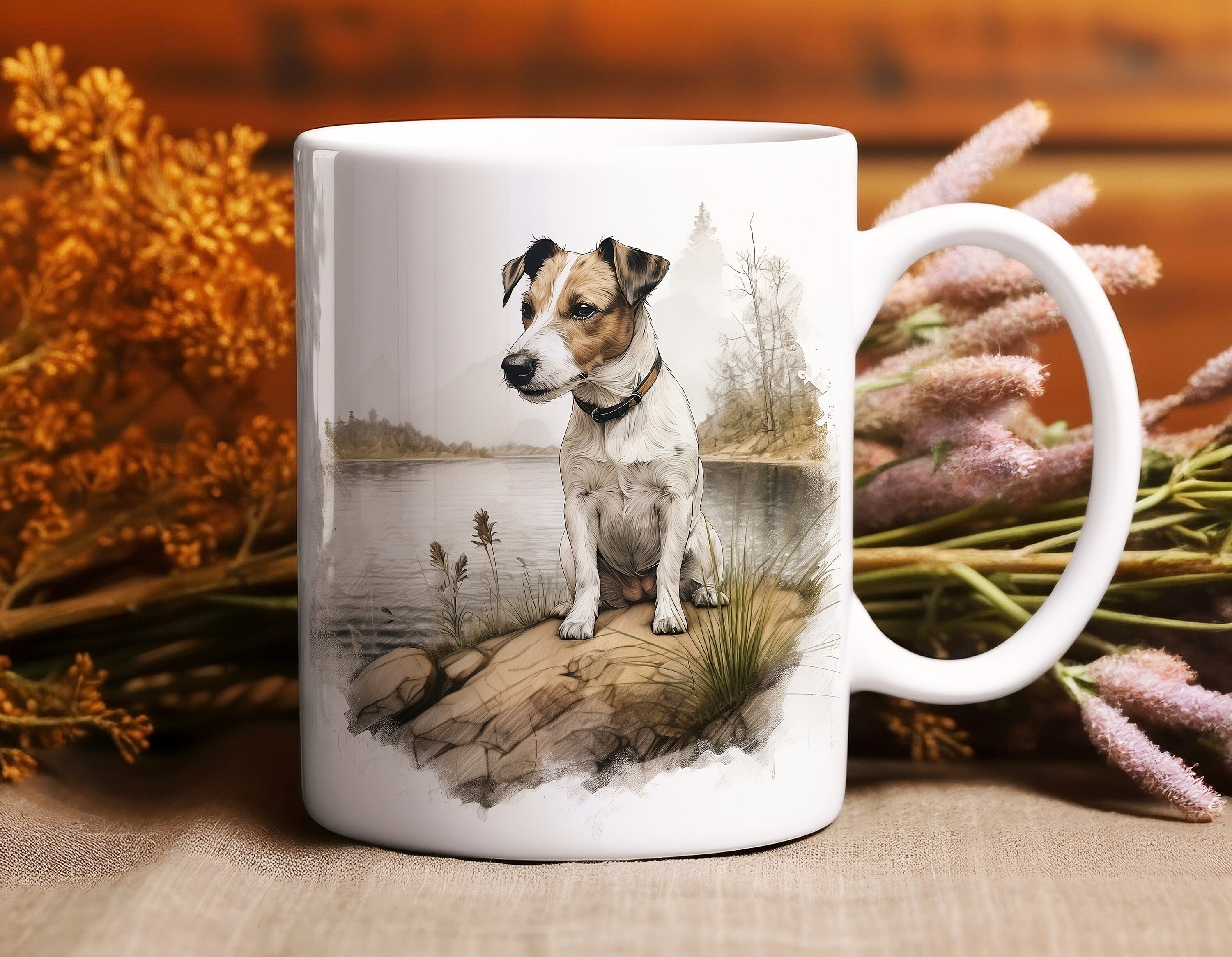 Jack Russell Terrier Mug 11oz White Ceramic Cup Dog Lover Coffee Mug L Gift Dog Mum Gift Free Delivery Etsy