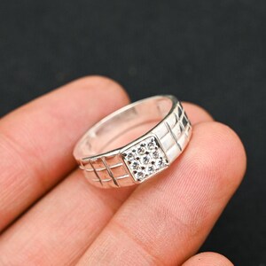 Handmade Silver Band Ring, Unique Designed Ring, 925 Sterling Silver Ring, Handmade Designer Ring, Solid Silver Ring, Wedding Ring Gifts