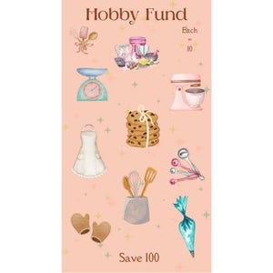 Digital Hobby Baking Save 100 Savings Challenge ~ A6 Digital Savings Challenge