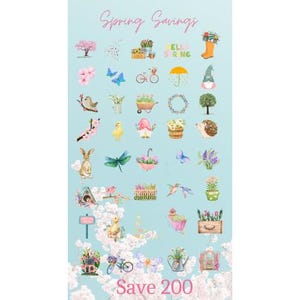 Digital Spring Sinking Fund Savings Challenge ~ A6 Digital Savings Challenge ~ Budgeting Support Tool