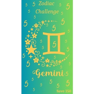 Digital Gemini Zodiac Save 150 Savings Challenge ~ A6 Digital Savings Challenge