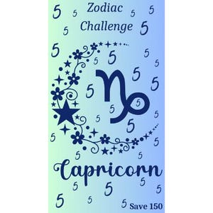 Digital Capricorn Zodiac Save 150 Savings Challenge ~ A6 Digital Savings Challenge