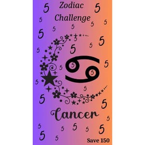 Digital Cancer Zodiac Save 150 Savings Challenge ~ A6 Digital Savings Challenge