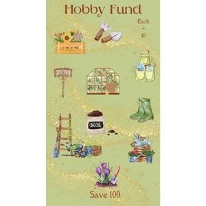 Digital Hobby Gardening Save 100 Savings Challenge ~ A6 Digital Savings Challenge
