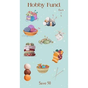 Digital Hobby Knitting Save 50 Savings Challenge ~ A6 Digital Savings Challenge