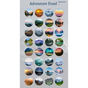 Digital Adventure Sinking Fund Custom Amount Savings Challenge ~ A6 Digital Savings Challenge ~ Budgeting Support Tool