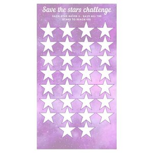 Digital Save the Stars 150 ~ A6 Savings Challenge ~ Digital Printable PDF ~  Savings Tool