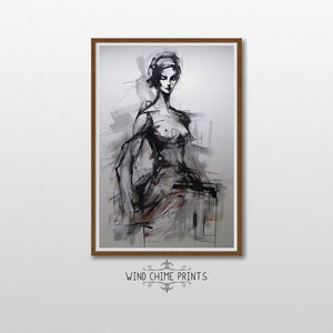 Woman Abstract Portrait Painting / Modern Decor / Representational Abstract / Portrait Art Print / #0087