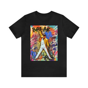 Maglietta a maniche corte in jersey unisex Freddy Mercury Queen Break Free