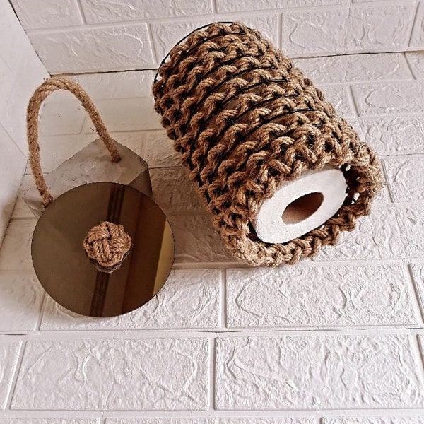 Toilet Roll Holder . Toilet Paper Holder , Napkin Holder , Toilet Paper Basket , Farmhouse Decor , Wicker Toilet Paper Stand