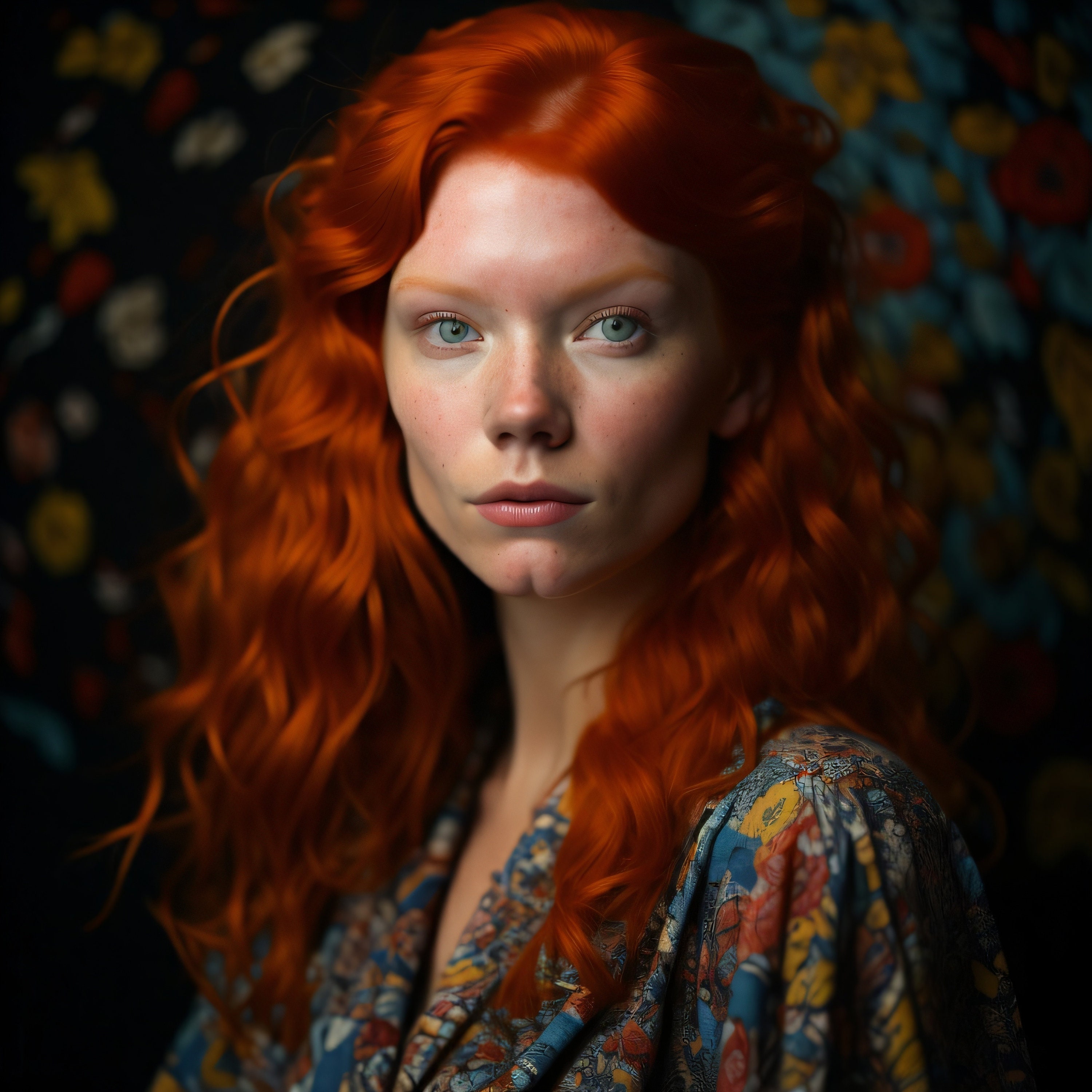 Realistic Jolene Again Ai Generated Print Redhead Girl Wall Etsy
