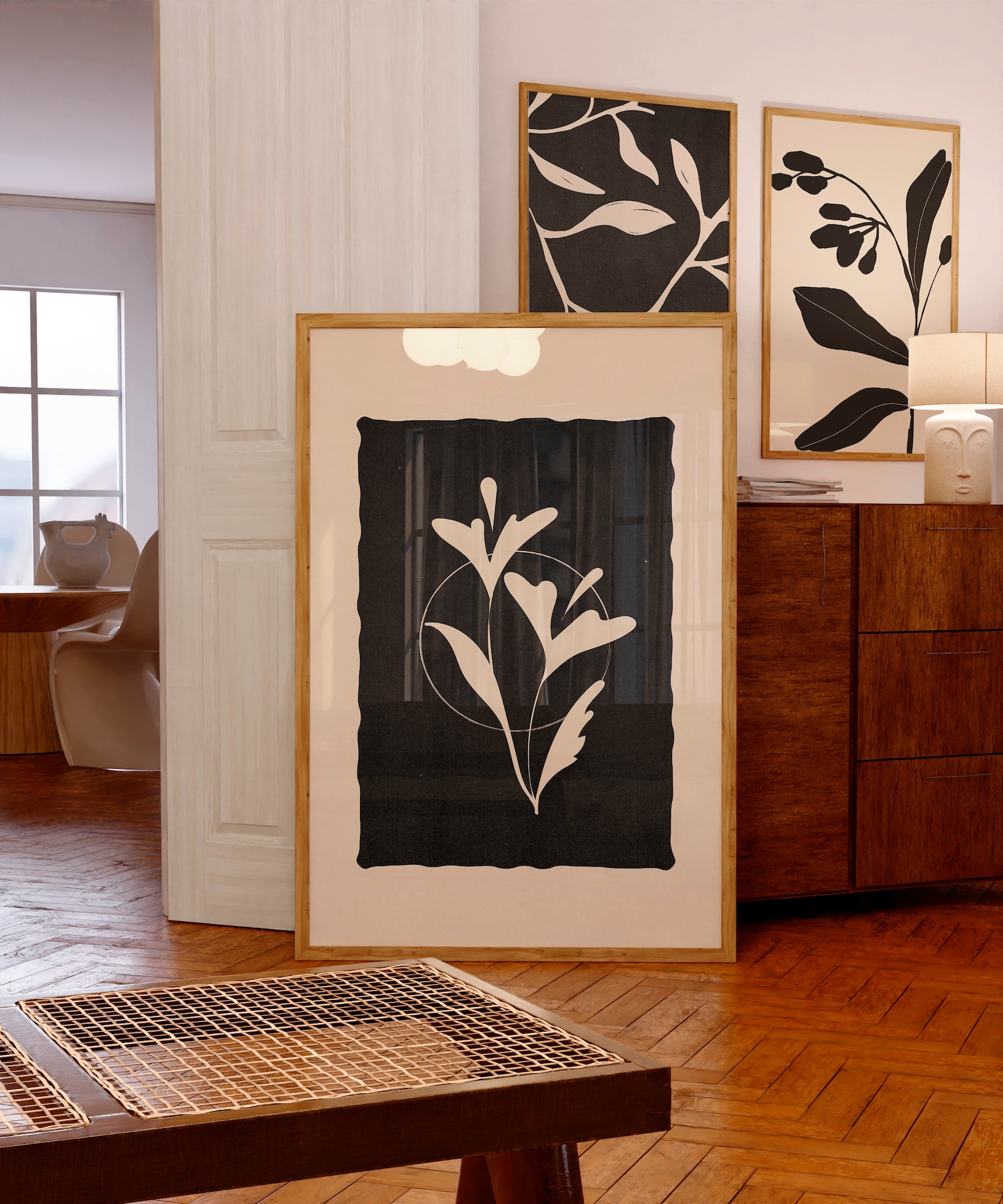 Moody Botanical 3 BUNDLE Wall Art, Organic Shapes, Large Abstract Print ...