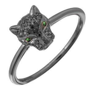 Panther Diamond Ring, Panther Ring For Women, Micro Pave Set Diamond Ring, Diamond Leopard Ring, Puma Silver Ring, Girls Jaguar Ring