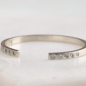 Open Wedding Band Open Cuff Wedding Band Diamond Cuff Ring Band Diamond Open Ring Minimalist Ring For Women Dainty Ring