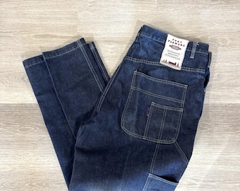 Vintage Phat Farm Farmers Dark Wash Oversized Baggy Carpenter Jeans Men's 42x33