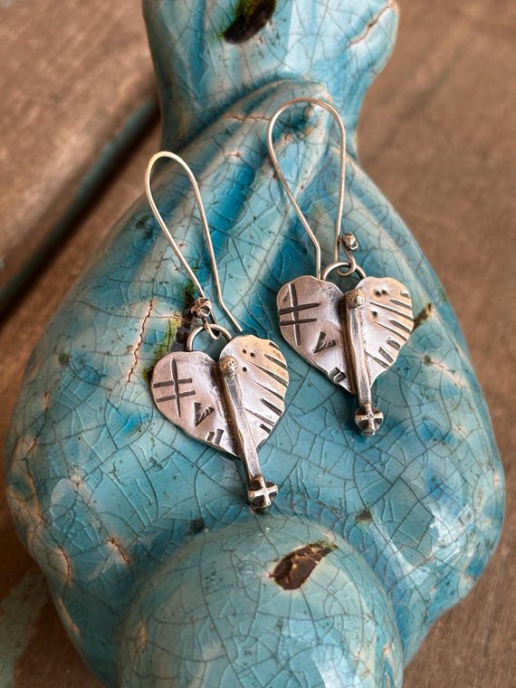 Artisan Handmade Southwestern Rustic Style Heart-bar Sterling