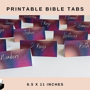 Printable Bible Tabs | 2 in 1 Bundle | 8.5 X 11 Inches | Mixed Color ...
