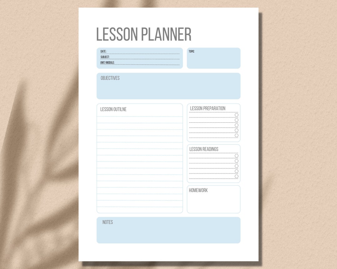 Lesson Plan for Teacher Planners for Teachers Academic Etsy