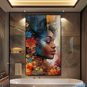 Bathroom Wall Art, Relaxation Decor for Spa Oasis, Botanical Bathroom Art, Zen Garden Bathroom decor, Ready to Frame