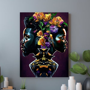 Elegant Floral Botanical Art Print, Home Decor Masterpiece, Eternal Love Blossoms Art Print, Romantic Flower Wall Decor